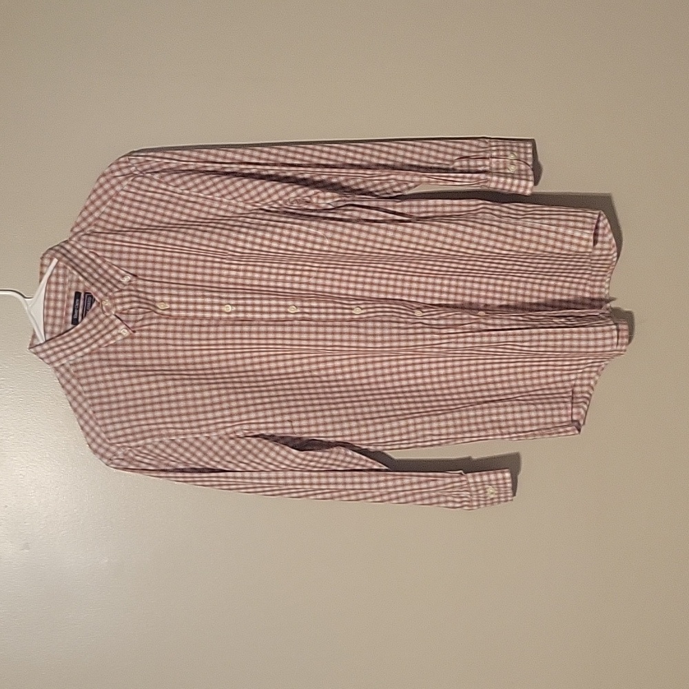 Saddlebred Button Down Long Sleeve Plaid Shirt‎ Red Mens Size Medium